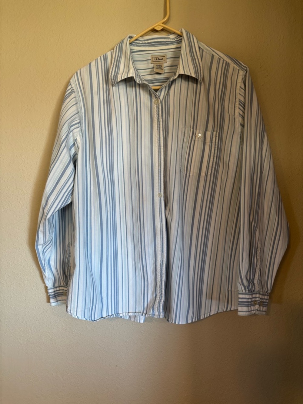 L.L. Bean Women’s Light Blue Stripe Button-Down Shirt